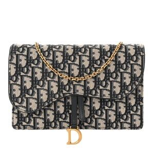 Dior Oblique Saddle Chain Pouch